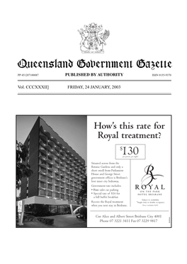 Queensland Government Gazette