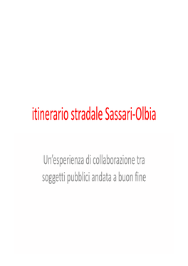 Itinerario Stradale Sassari-Olbia