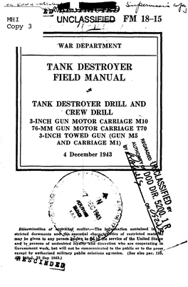 Tank Destroyer Field Manual