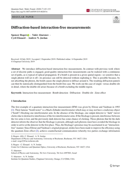 Diffraction-Based Interaction-Free Measurements