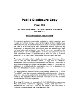 Public Disclosure Copy