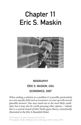 Chapter 11 Eric S. Maskin