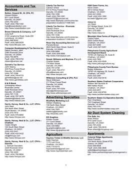 Member Directory Printable Booklet 3-Column