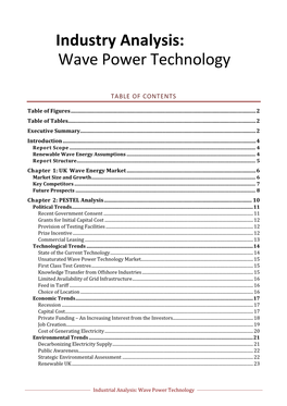 Industry Analysis: Wave Power Technology