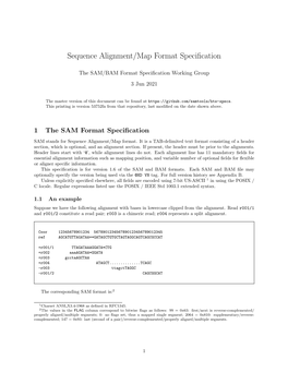 Sequence Alignment/Map Format Specification