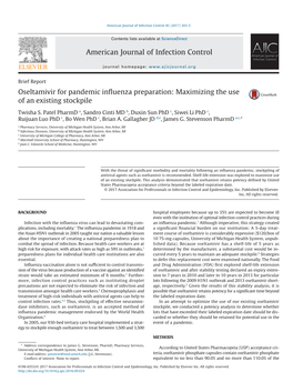 AJIC-Oseltamivir-Stockpile-Paper.Pdf