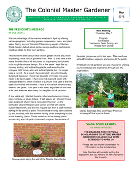 The Colonial Master Gardener May