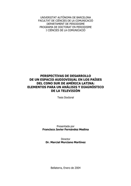 Segunda Parte La Televisión En El Cono Sur De América Latina