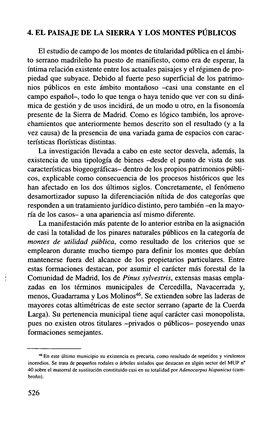 4. EL PAISAJE DE LA SIERRA Y LOS MONTES PÚBLICOS El Estudio De Campo De Los Montes De Titularidad Pública En El Ámbi- to Serr