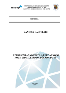 Vanessa Castelari Representação Escola