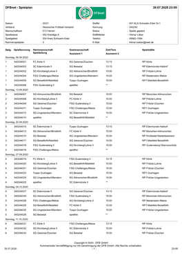 Dfbnet - Spielplan 30.07.2020 23:09