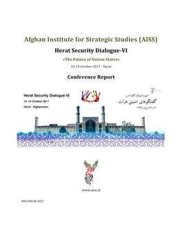 Afghan Institute for Strategic Studies (AISS) Herat Security Dialogue-VI