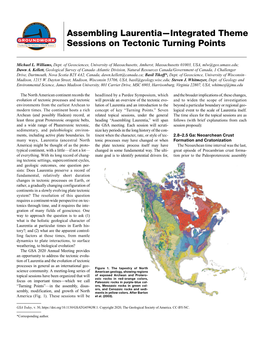 Assembling Laurentia—Integrated Theme Sessions on Tectonic Turning Points