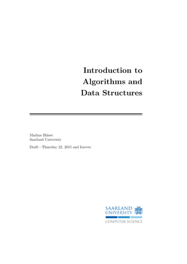 Introduction to Algorithms and Data Structures