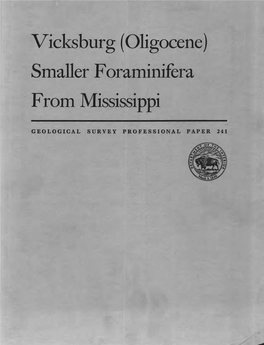 Vicksburg (Oligocene) Smaller Foraminifera from Mississippi