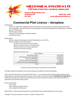 MILLENNIUM AVIATION LTD Old School Service: Modern Approach