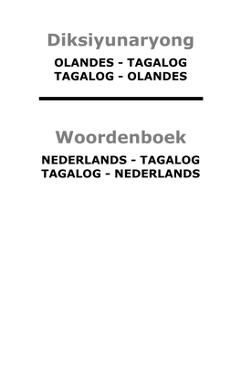 Diksiyunaryong Woordenboek