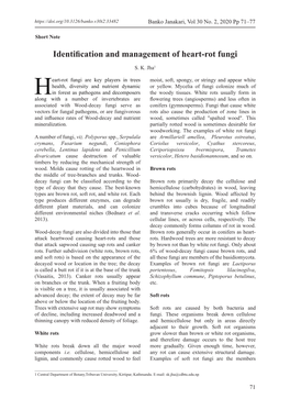 Identification and Management of Heart-Rot Fungi