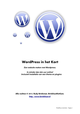 Handleiding Wordpress
