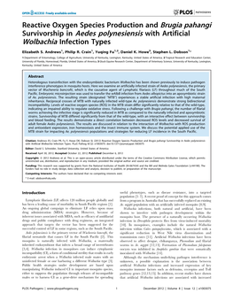 Survivorship in Aedes Polynesiensis with Artificial Wolbachia Infection Types