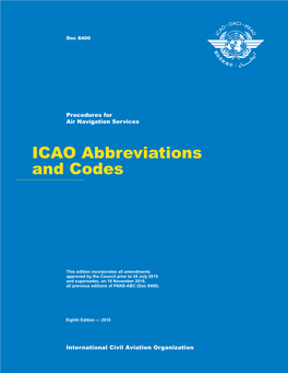 ICAO Abbreviations and Codes