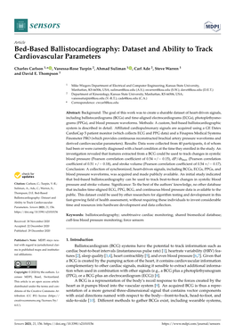 Bed-Based Ballistocardiography: Dataset and Ability to Track Cardiovascular Parameters