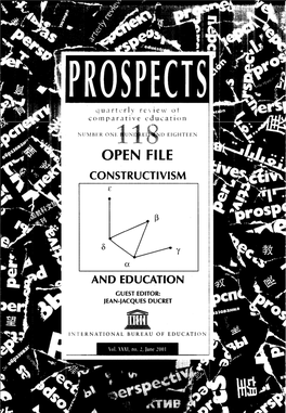 Constructivism and Education; Prospects