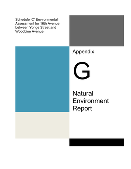 Natural Environment Report