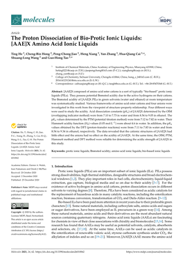 X Amino Acid Ionic Liquids