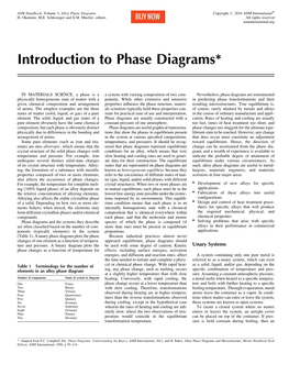 Introduction to Phase Diagrams*