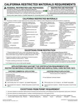 California Restricted Materials Requirements (English)