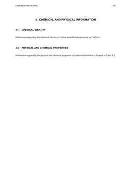 Toxicological Profile for Carbon Tetrachloride