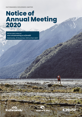 Notice of Annual Meeting 2020
