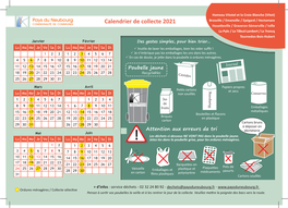 Calendrier De Collecte 2021 Lu Ma Me J