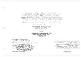 Environmental Protection Plan for the Proposed