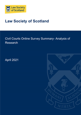 Civil Courts Online Survey Summary- Analysis of Research April 2021
