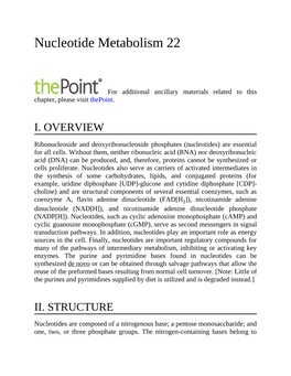 Nucleotide Metabolism 22