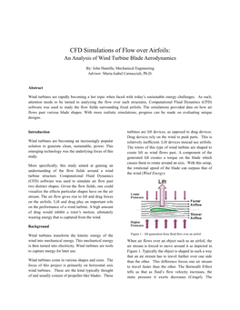 CFD Simulations of Flow Over Airfoils: an Analysis of Wind Turbine Blade Aerodynamics