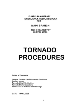 Tornado Procedures