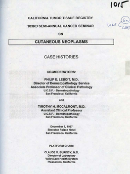 Cutaneous Neoplasms