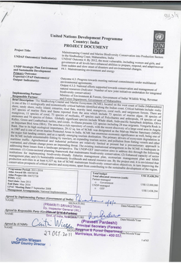 Project Document, and for the Use of Project Funds Through Effective Management and Well Established Project Review and Oversight Mechanisms