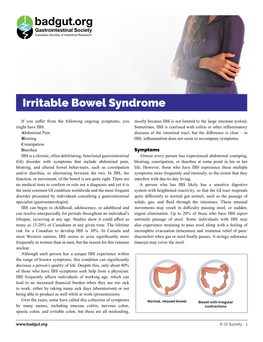 Irritable Bowel Syndrome