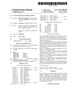 (12) United States Patent (10) Patent No.: US 7,732,399 B2 Goldenberg Et Al