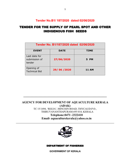 1 Expected Sites Where Seeds Are to Be Distributed In14 Districts of Kerala Sl