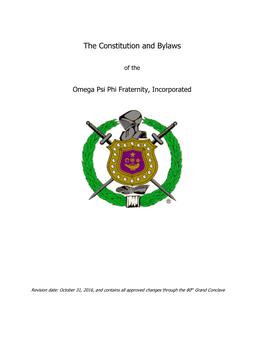The Constitution and Bylaws