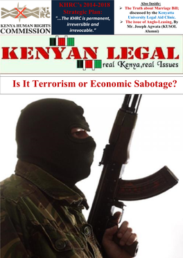 Is It Terrorism Or Economic Sabotage?