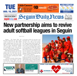 New Partnership Aims to Revive Adult Softball Leagues in Seguin