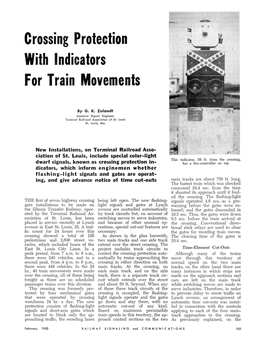 Crossing Protection with Indicators for Train Movements