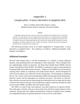 Eappendix 1: Lasagna Plots: a Saucy Alternative to Spaghetti Plots