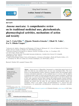 Annona Muricata: a Comprehensive Review on Its Traditional Medicinal Uses, Phytochemicals, Pharmacological Activities, Mechanisms of Action and Toxicity